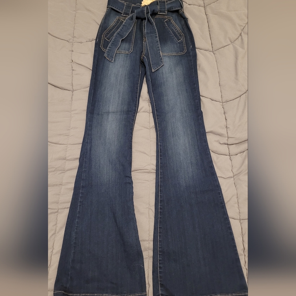 Women's Flared Blue Jeans